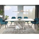 Стол обеденный SIGNAL ALARAS III белый лак/белый 160-220/90