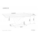 Стол обеденный SIGNAL ALARAS III белый лак/белый 160-220/90