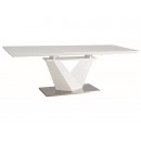 Стол обеденный SIGNAL ALARAS III белый лак/белый 160-220/90