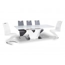 Стол обеденный SIGNAL ALARAS III белый лак/белый 160-220/90