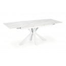 Стол обеденный HALMAR VIVALDI белый мрамор/белый 160-200/89