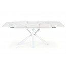 Стол обеденный HALMAR VIVALDI белый мрамор/белый 160-200/89