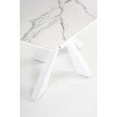 Стол обеденный HALMAR VIVALDI белый мрамор/белый 160-200/89