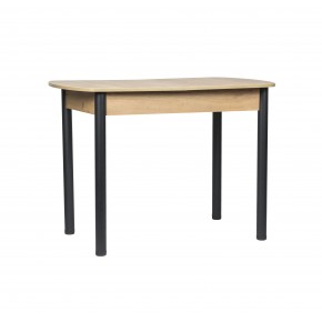 Стол ВВР Раздвижной ЛДСП Дуб крафт золотой/черный прямой