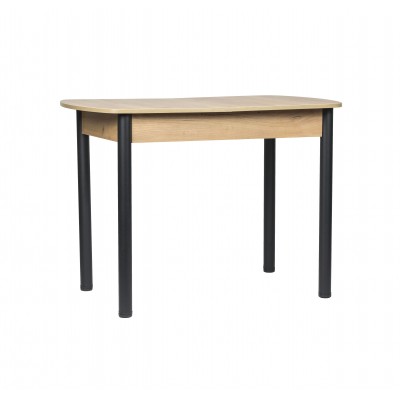 Стол ВВР Раздвижной ЛДСП Дуб крафт золотой/черный прямой