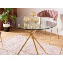 Стол обеденный SIGNAL AZALIA прозрачный/золотой 80