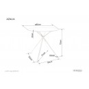 Стол обеденный SIGNAL AZALIA прозрачный/золотой 80