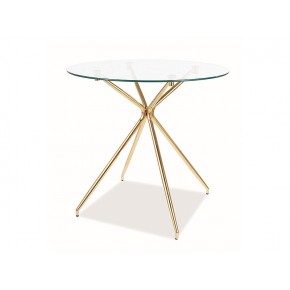 Стол обеденный SIGNAL AZALIA прозрачный/золотой 80