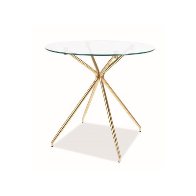 Стол обеденный SIGNAL AZALIA прозрачный/золотой 80