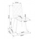 Стул SIGNAL JERRY Velvet Bluvel 14 серый/черный