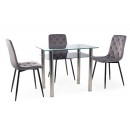 Стул SIGNAL JERRY Velvet Bluvel 14 серый/черный