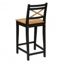Стул барный Folium H600 (черный/шпон дуба)