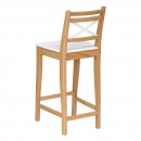 Стул барный Folium H600 (шпон дуба/белый)