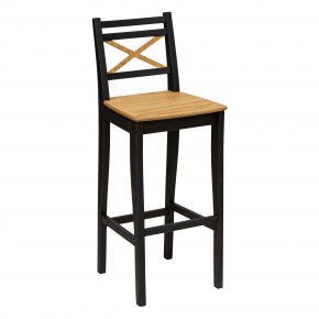 Стул барный Folium H750 (черный/шпон дуба)