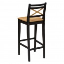 Стул барный Folium H750 (черный/шпон дуба)
