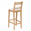 Стул барный Folium H750 (шпон дуба/белый)