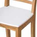 Стул барный Folium H600 (шпон дуба/белый)