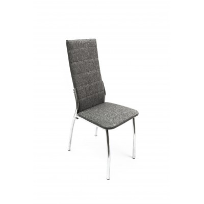 Стул ВВР Прага серый/хром, рогожка