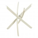 Стол обеденный круглый Лион (белый/дуб)