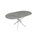 Стол обеденный раздвижной Лион (белый/фаерстоун) 1100