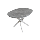 Стол обеденный раздвижной Лион (белый/фаерстоун) 1100