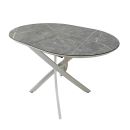 Стол обеденный раздвижной Лион (белый/фаерстоун) 1100