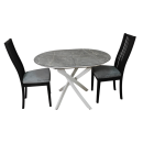 Стол обеденный раздвижной Лион (белый/фаерстоун) 1100