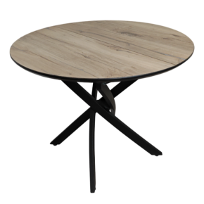 Стол обеденный круглый раздвижной Лион (черный/флагстаф) 900