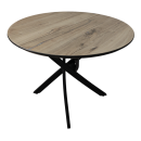 Стол обеденный круглый раздвижной Лион (черный/флагстаф) 900