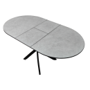 Стол обеденный раздвижной Лион (черный/розовый кварц) 1200