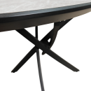 Стол обеденный раздвижной Лион (черный/розовый кварц) 1200