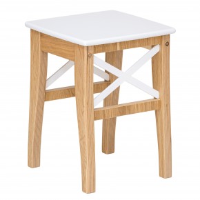 Табурет Folium Марк 1 (шпон дуба/белый)